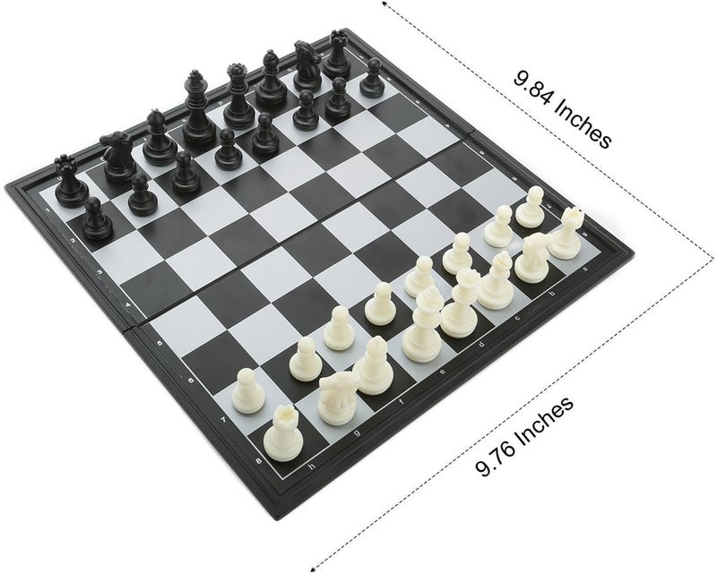 QuadPro Magnetic Travel Chess Set 9.84 Inches with Folding Chess Board Educational Toys for Kids and Adults, 2 Players - Image 2